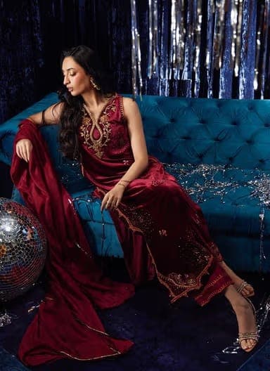 Velvet Embellished Suit